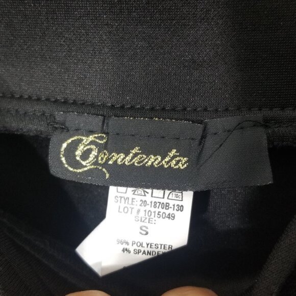 Y2K Contenta 90s Black Lace Mermaid Bottom Pencil Skirt Retro Fitted Size Small - Picture 3 of 5